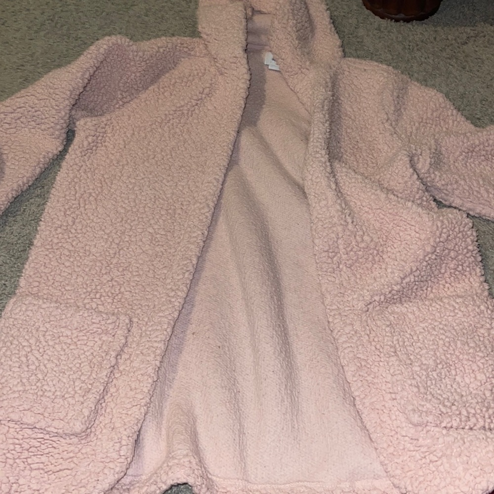 Pink fuzzy jacket